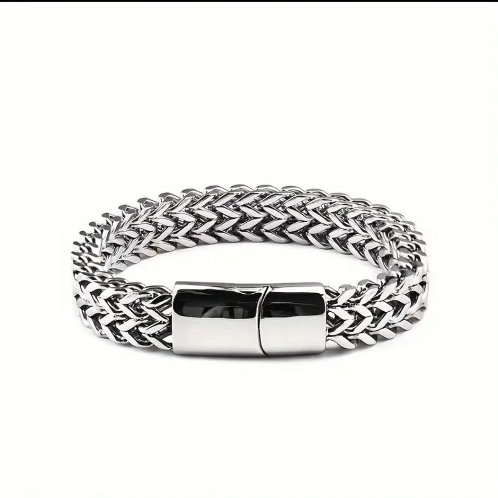 Men's Titanium Stainless Steel Bracelet-SALE - Picture 5 of 7